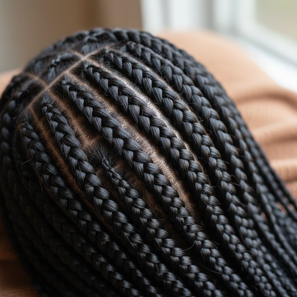 Knotless braids background