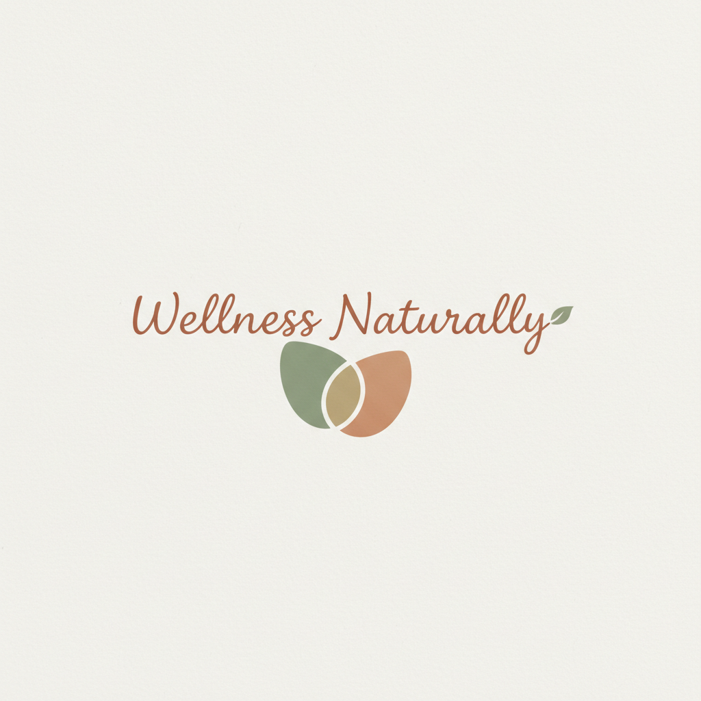 Modern wellness brand marketing materials on dark minimalist workspace with gold accents