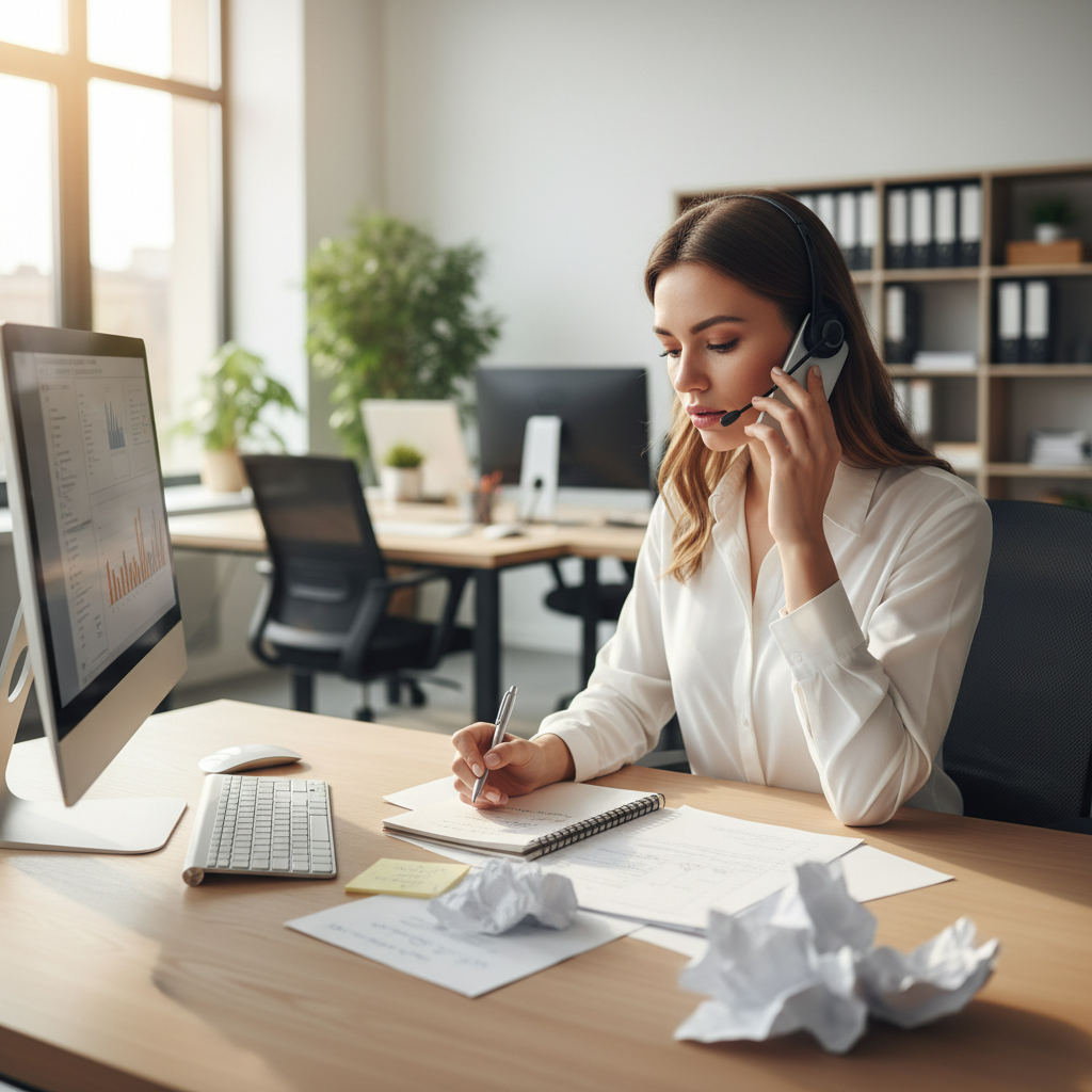 Professional customer support representative ready to assist with beauty service inquiries