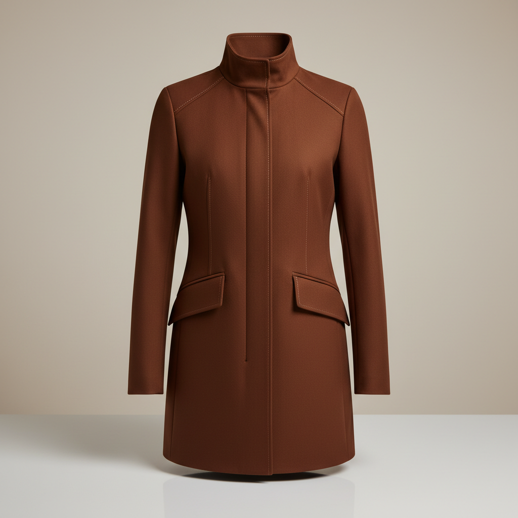 Mahogany parka deep warm brown waterproof structured winter coat modern fit