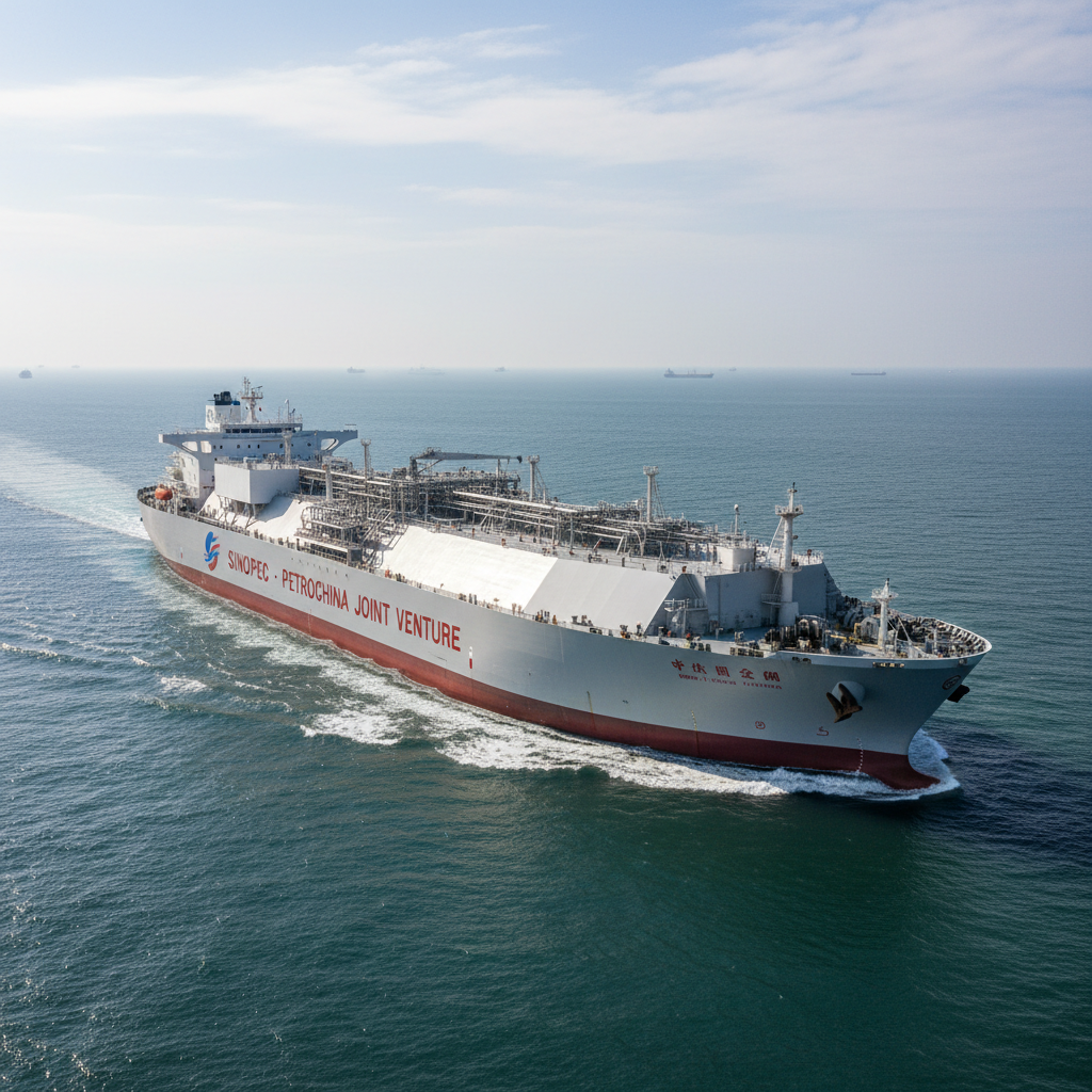CS Tanker LNG carrier, joint venture with Sinopec and PetroChina, gas tanker at sea
