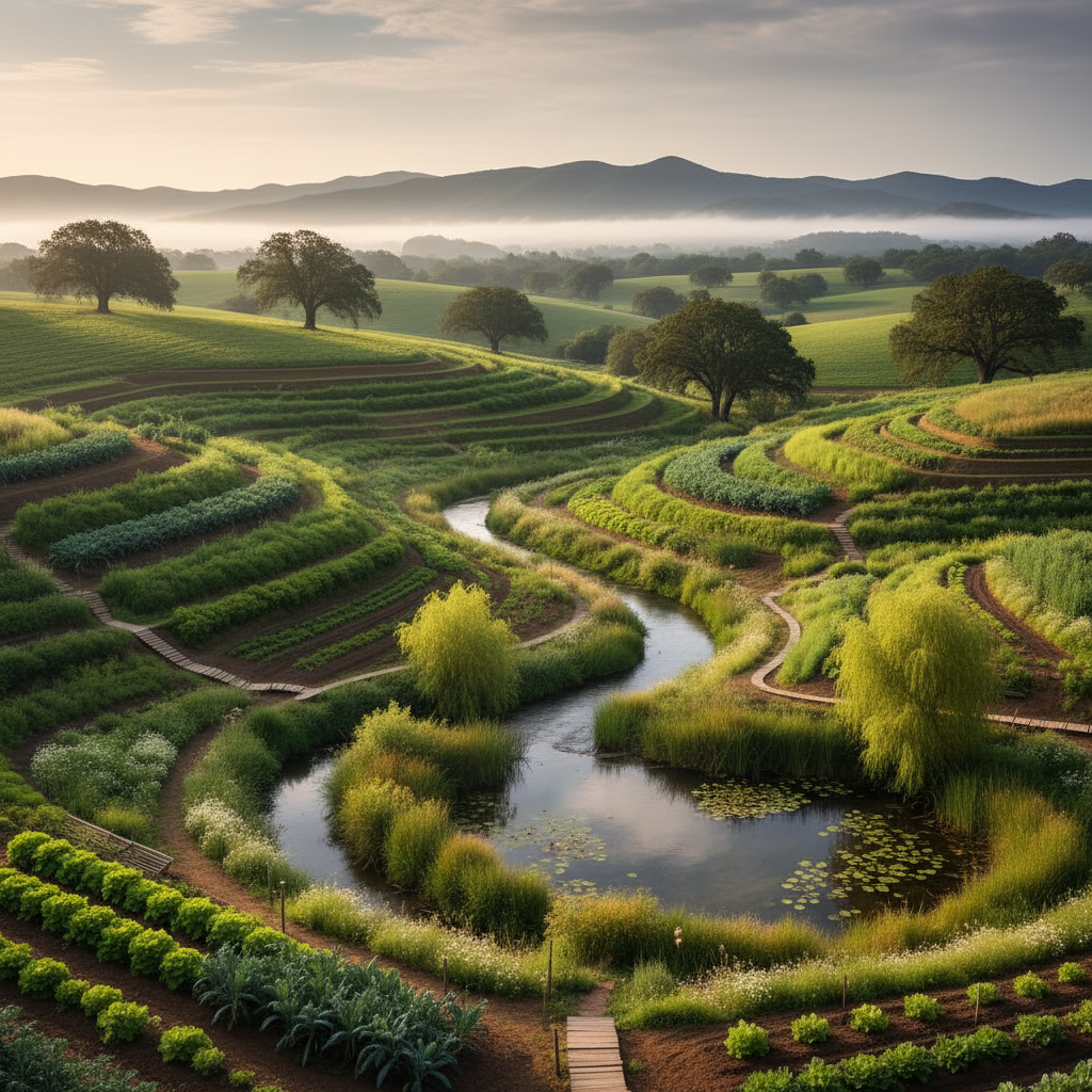 Scenic eco farmland with natural water source in Vellore district