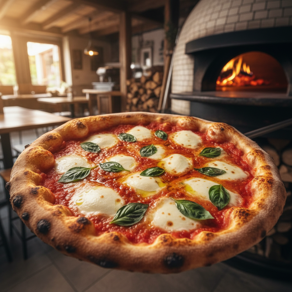 Napoli's Wood-Fired Pizza restaurant cover showing Italian and Pizza cuisine