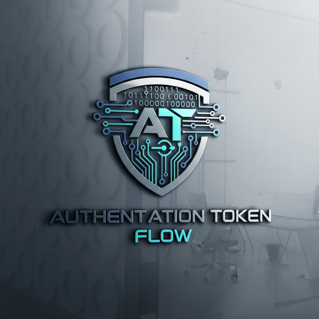 Security shield icon with code showing authentication token flow