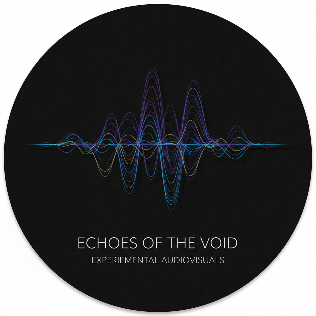 Visual music experimental project with abstract waveform visualization and dark atmospheric composition