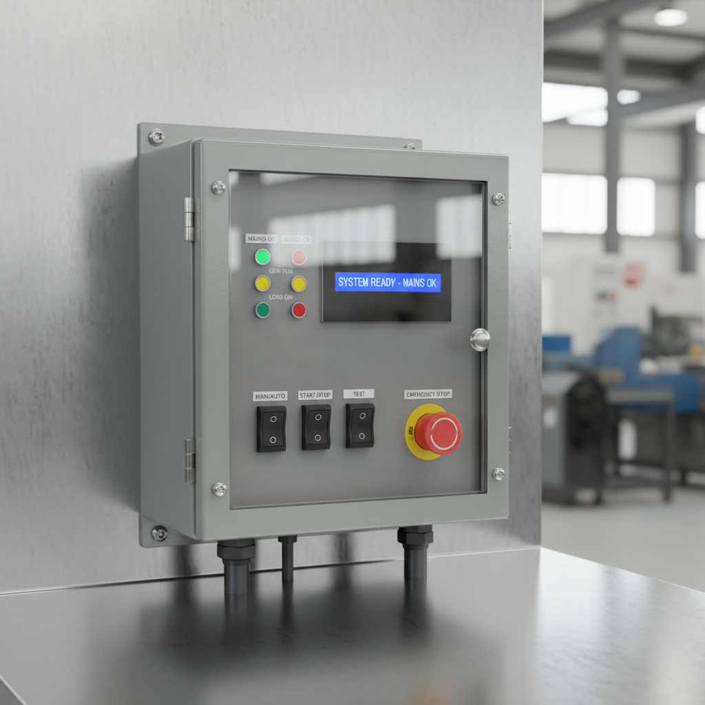 AMF automatic mains failure panel with generator control module and transfer switch