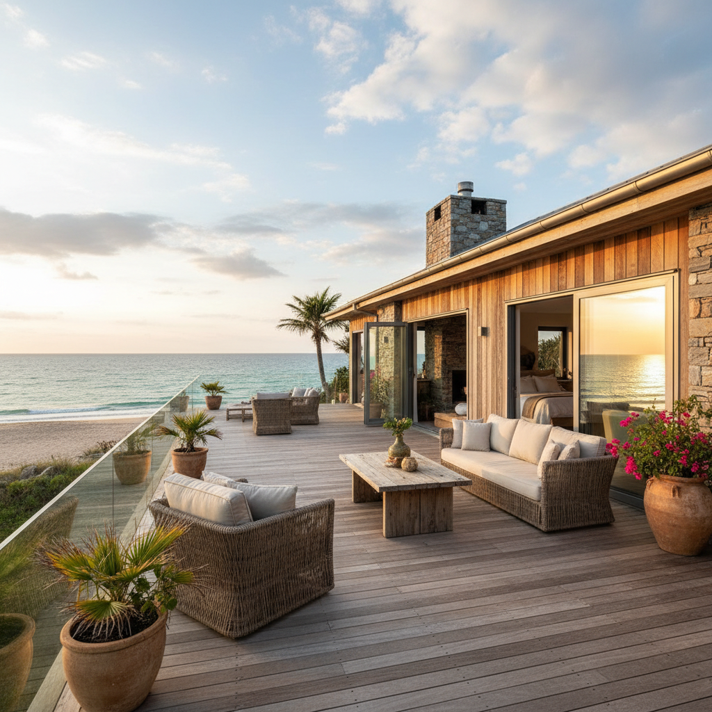 Luxury coastal home exterior