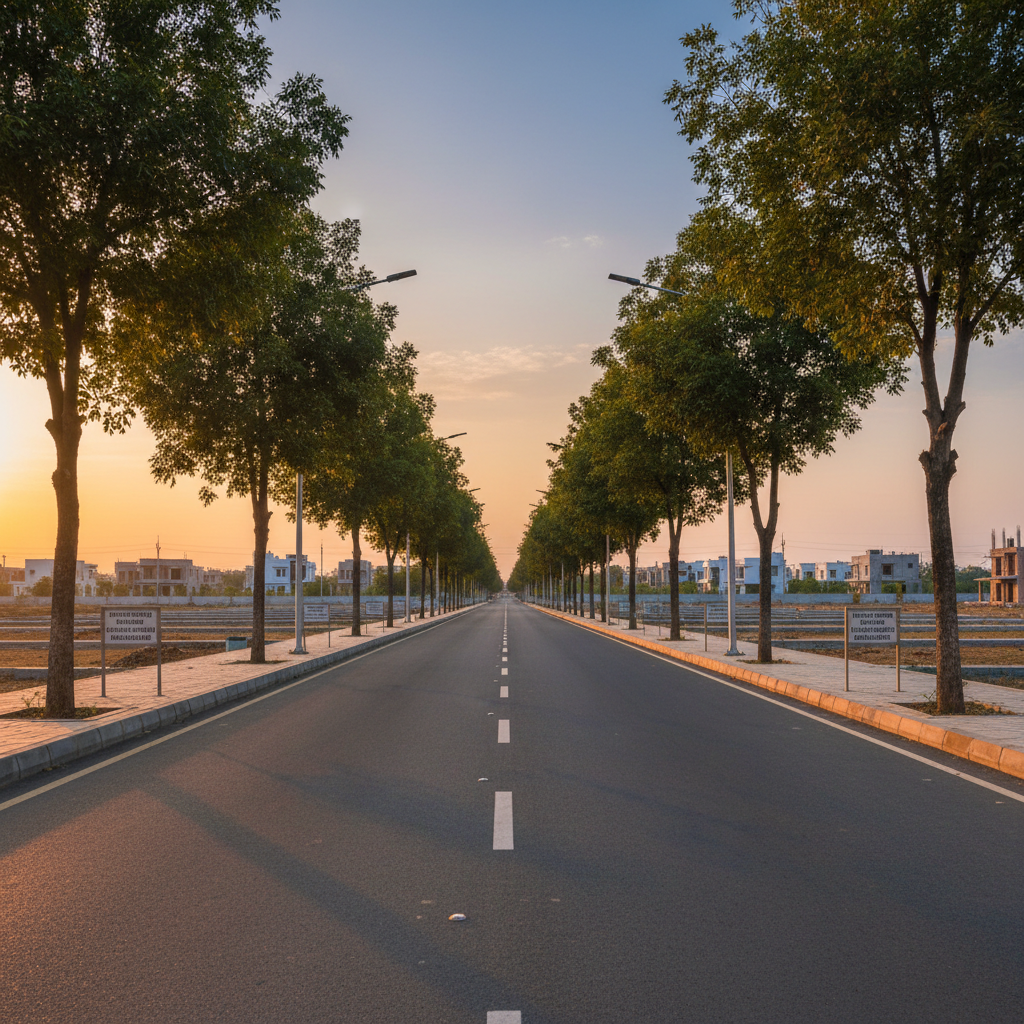 Premium gated community plots with landscaping and wide roads in Kandukur Maheshwaram