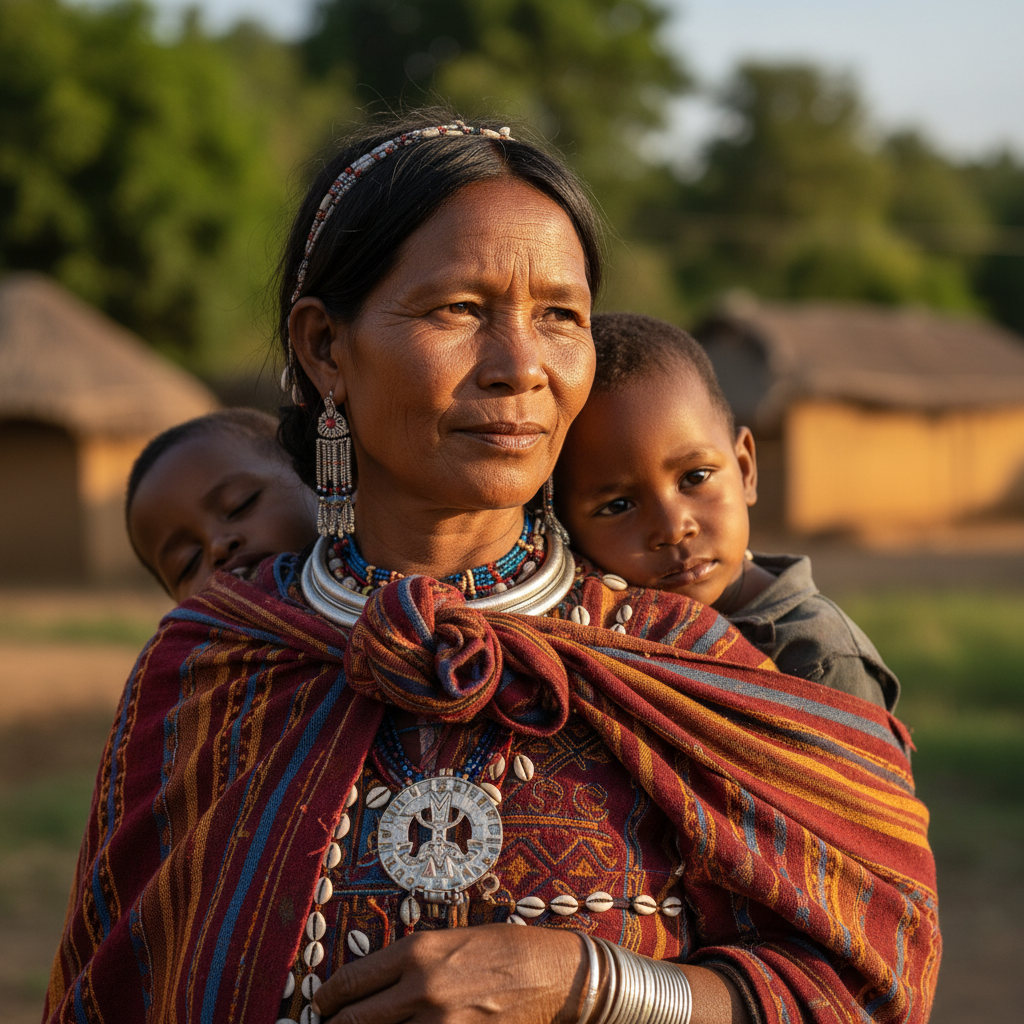 Portrait of Renata Swiftwind, Returned tribal member, mother of two