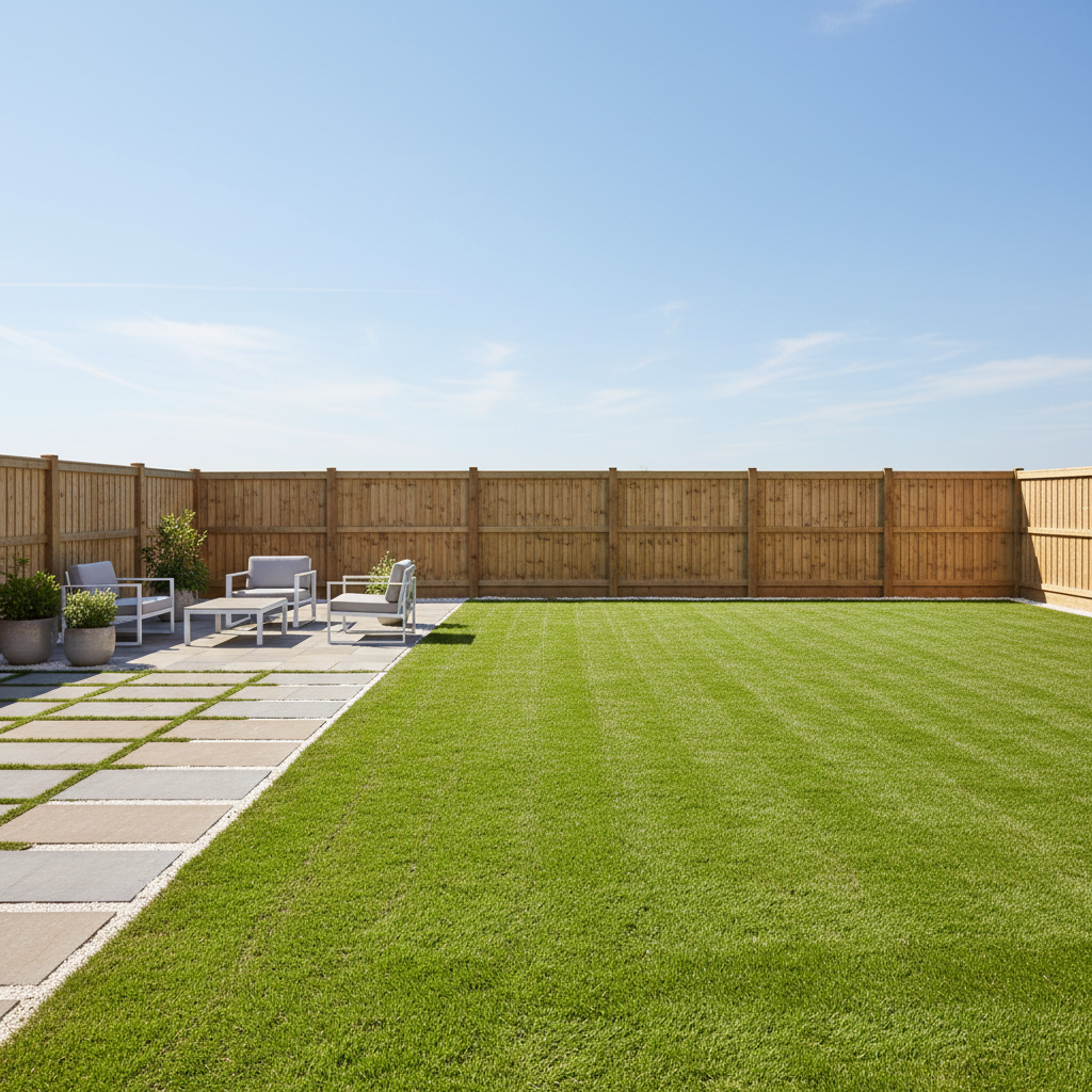 Neatly mowed and edged lawn after Cut Creators lawn care service