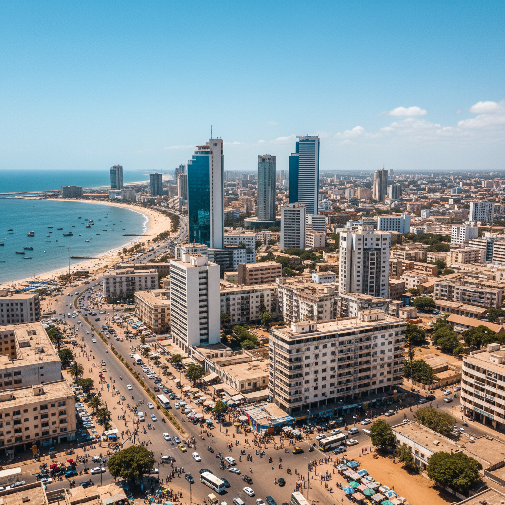 Dakar city coastline