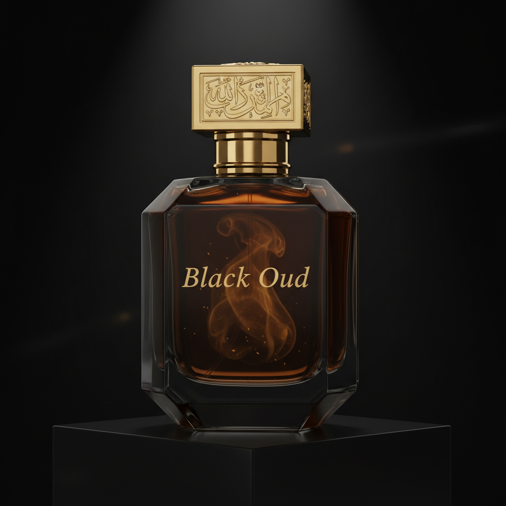Black Oud Premium perfume bottle, Premium fragrance