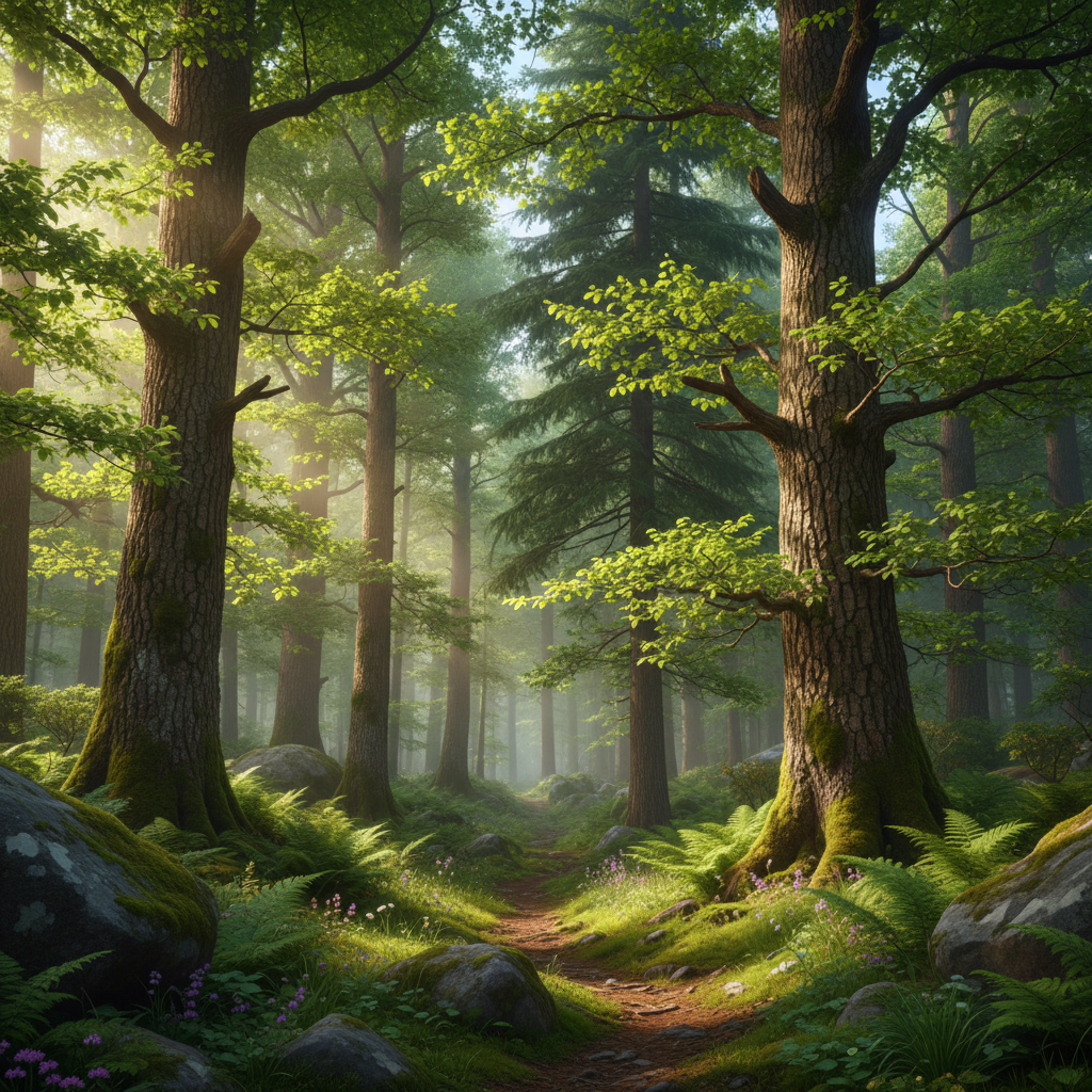 Mountain landscape with enhanced sharpness and vivid colors