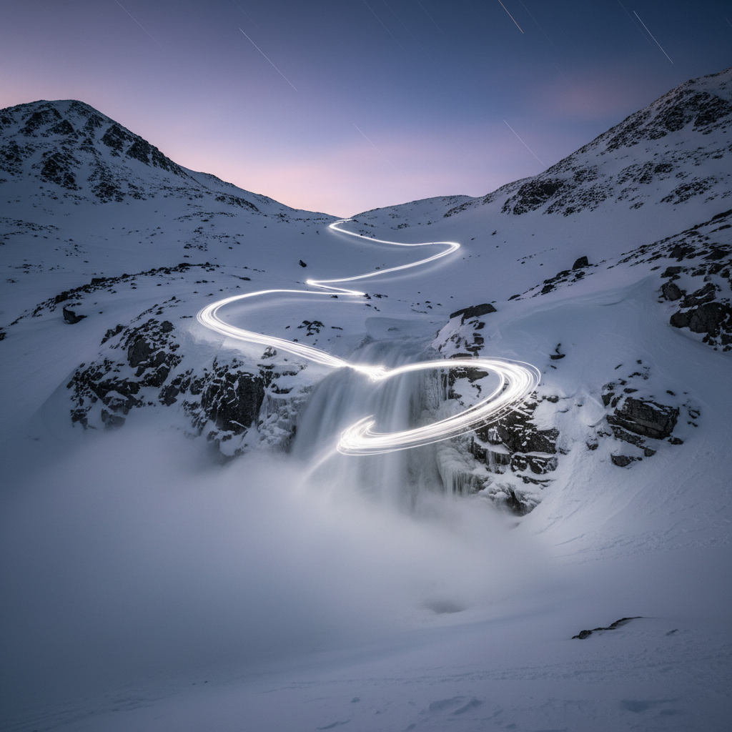 Lumë që rrjedh, demonstrim i lëvizjes dhe energjisë kinetike