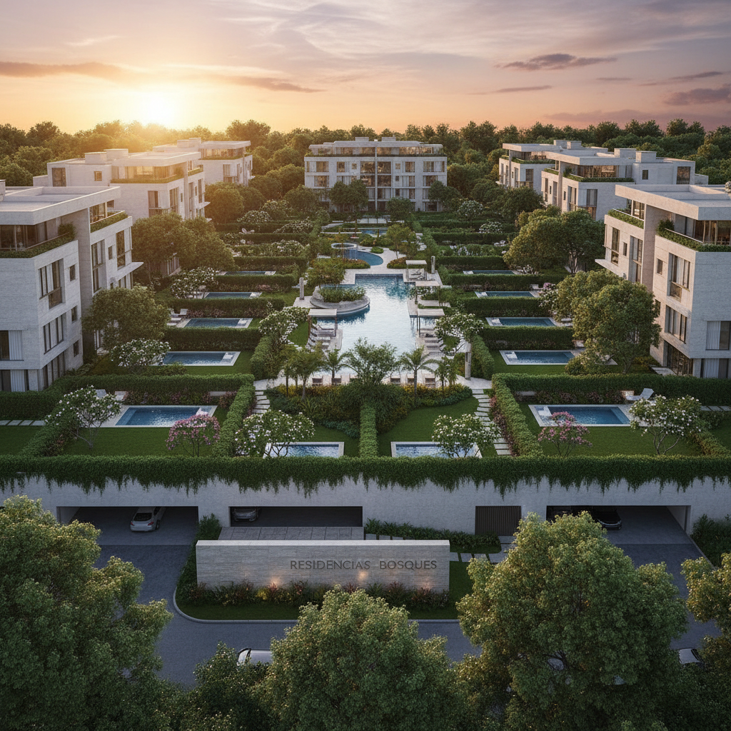 Vista aérea de imóvel residencial de alto padrão em Porto Alegre com jardim e piscina ao entardecer