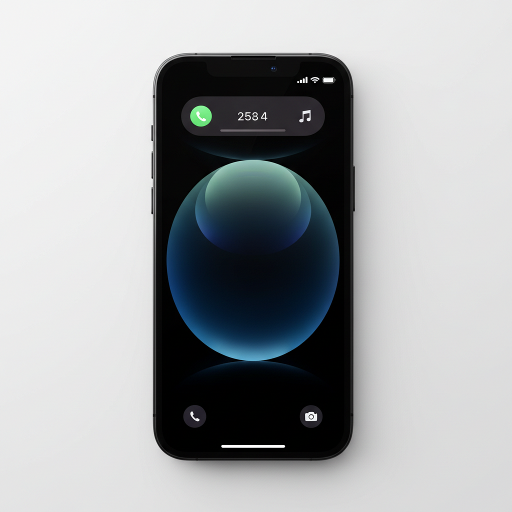 iPhone 15 in black color against dark background