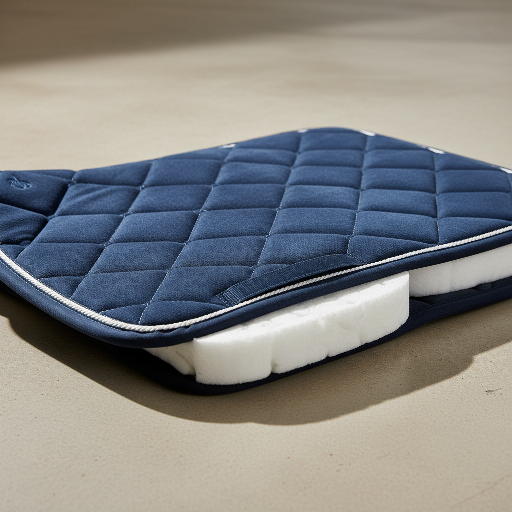 LeMieux Suede Square Pad — Saddle Pads in White Suede & Cotton