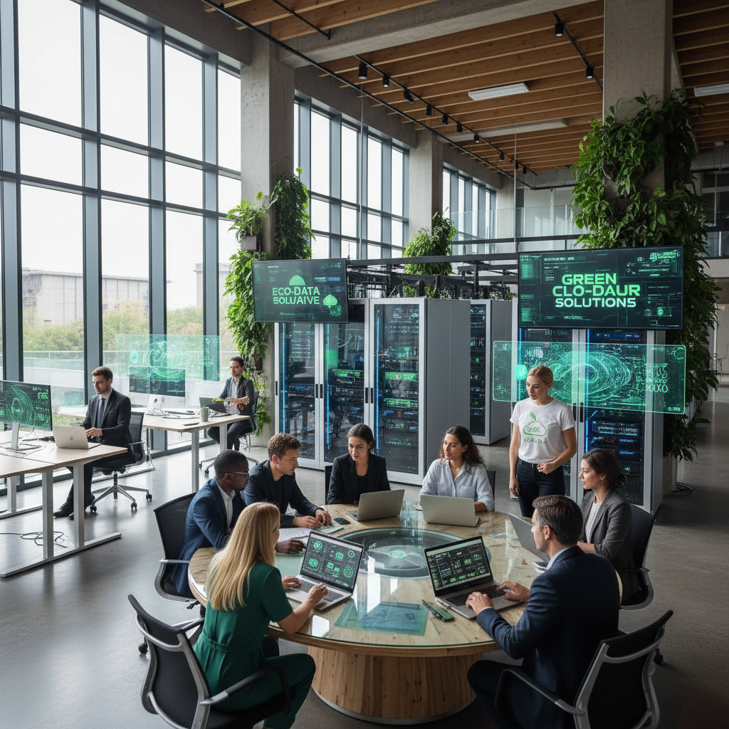 Product development and R&D team reviewing sustainable design principles and ESG innovation frameworks in a modern lab