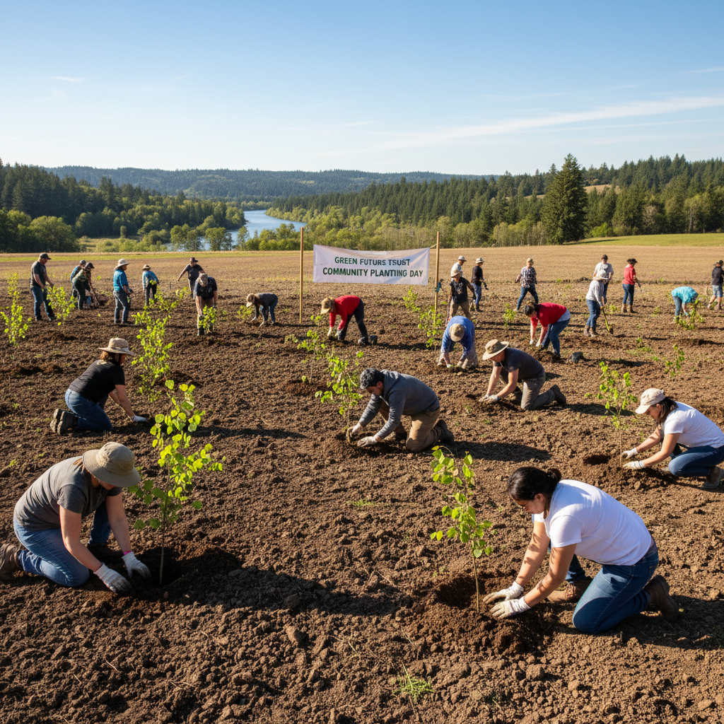 Community tree planting activity organized by Jeeva Anbalayam Trust