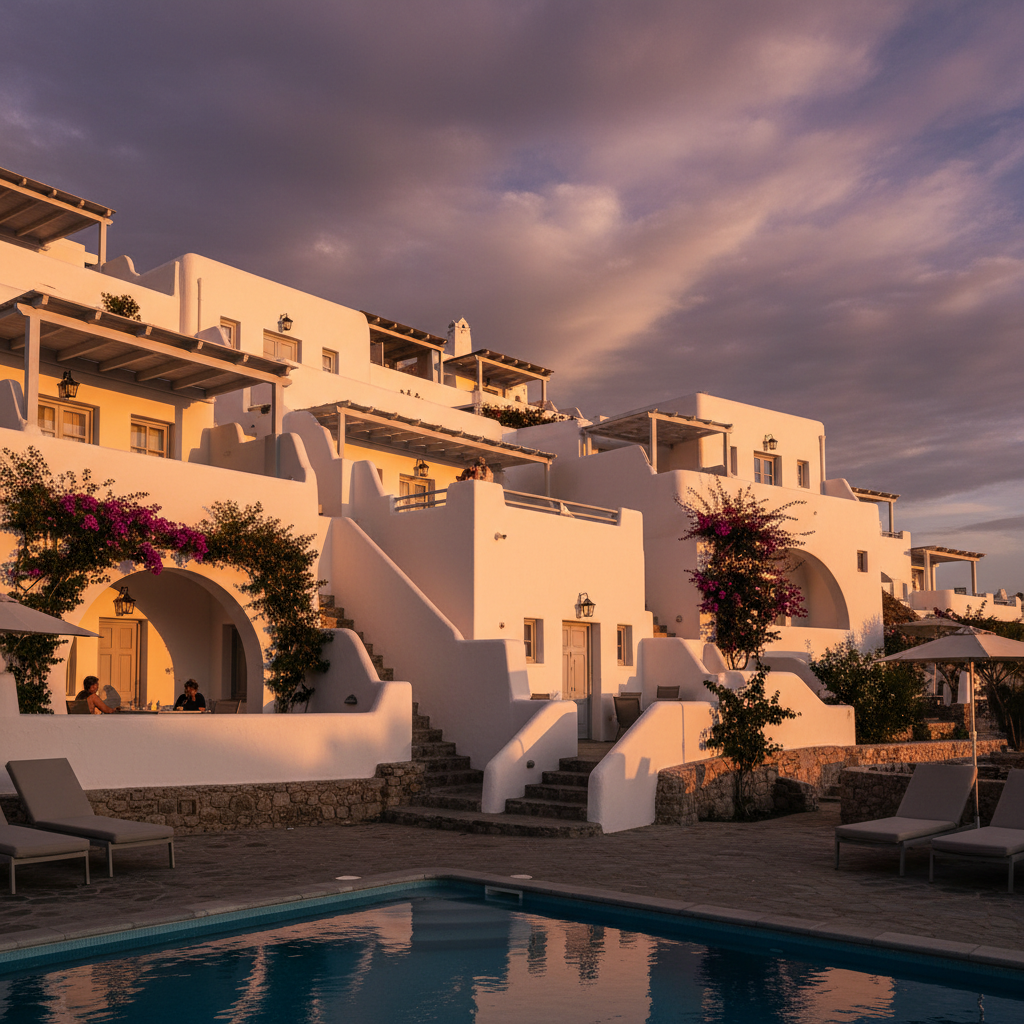 Tangier medina at golden hour — ancient stone streets, arched doorways, warm amber light on whitewashed walls