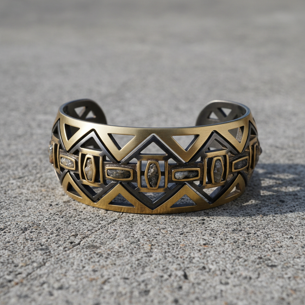 Stunning 24K gold bracelet with blue sapphire stones in infinity pattern design