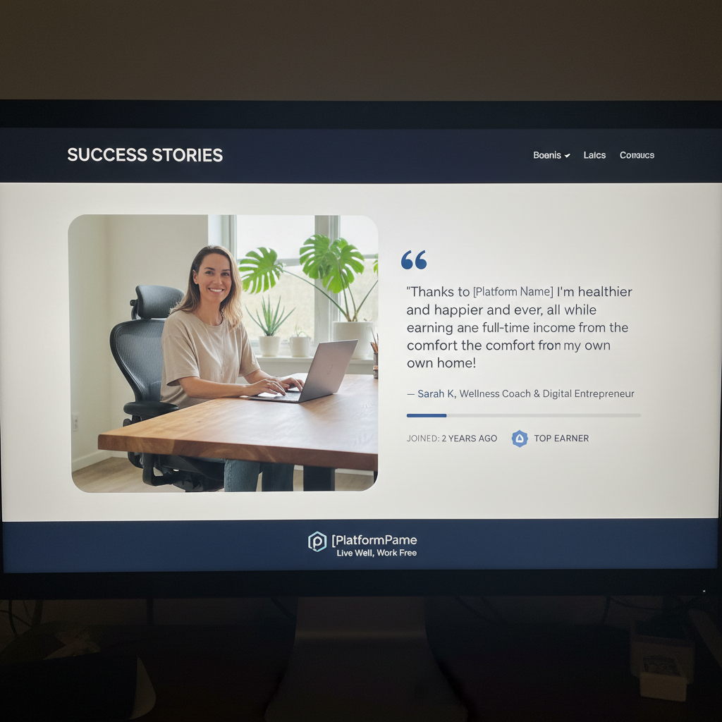 Screenshot testimoni member MakLin sehat dan berpenghasilan dari rumah