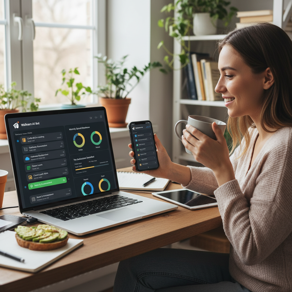 Freelancer managing business expenses through Telegram with Wallearn AI categorization