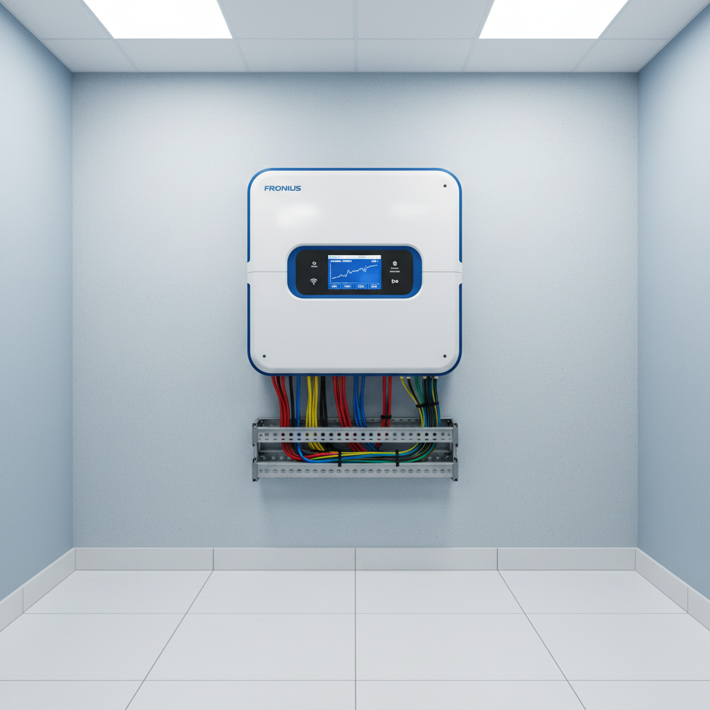 Solar inverter and monitoring system installed in residential utility room