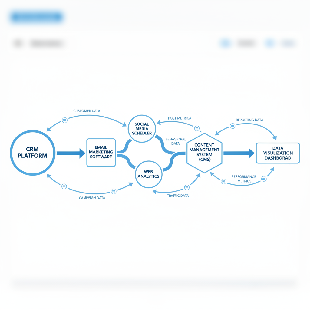 Complex automation workflow diagram with multiple connected nodes, data flows and system integrations overview