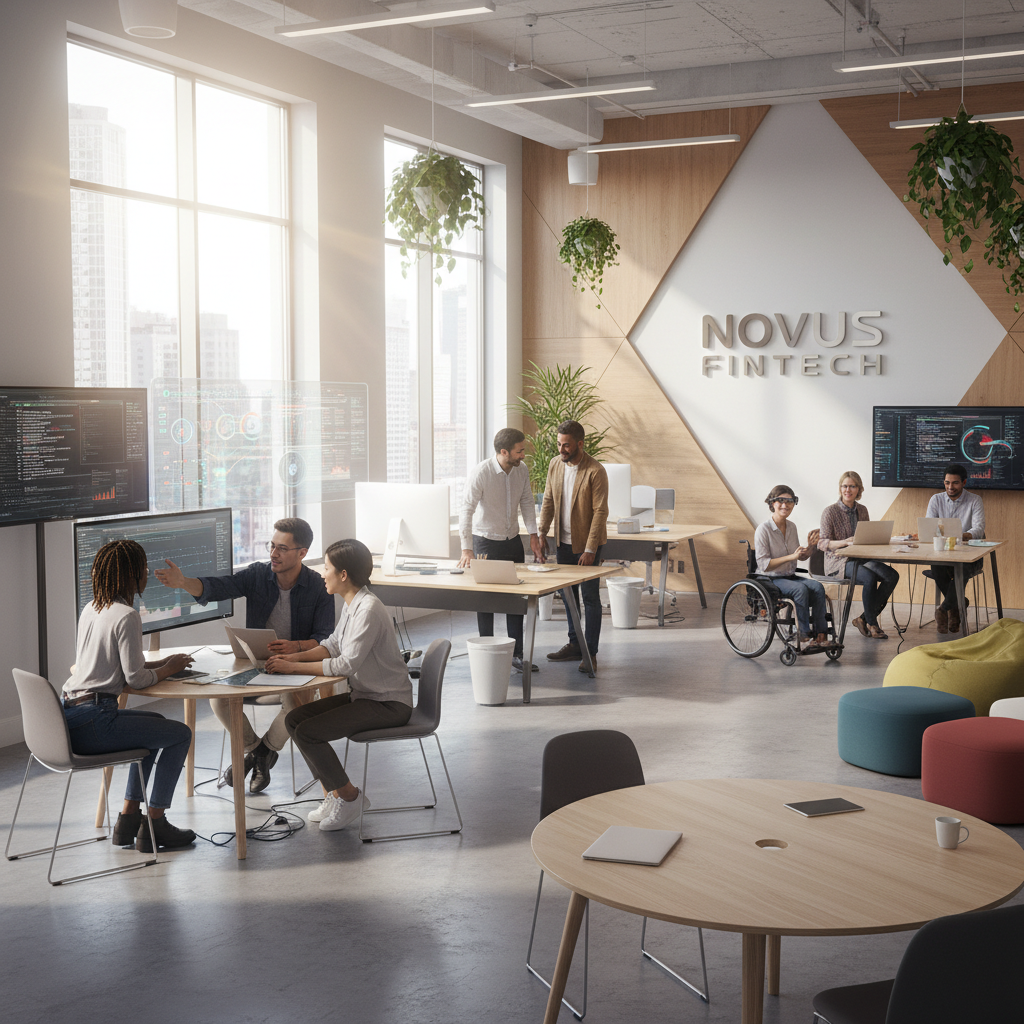 Fintech startup team in brand video showing company culture and product