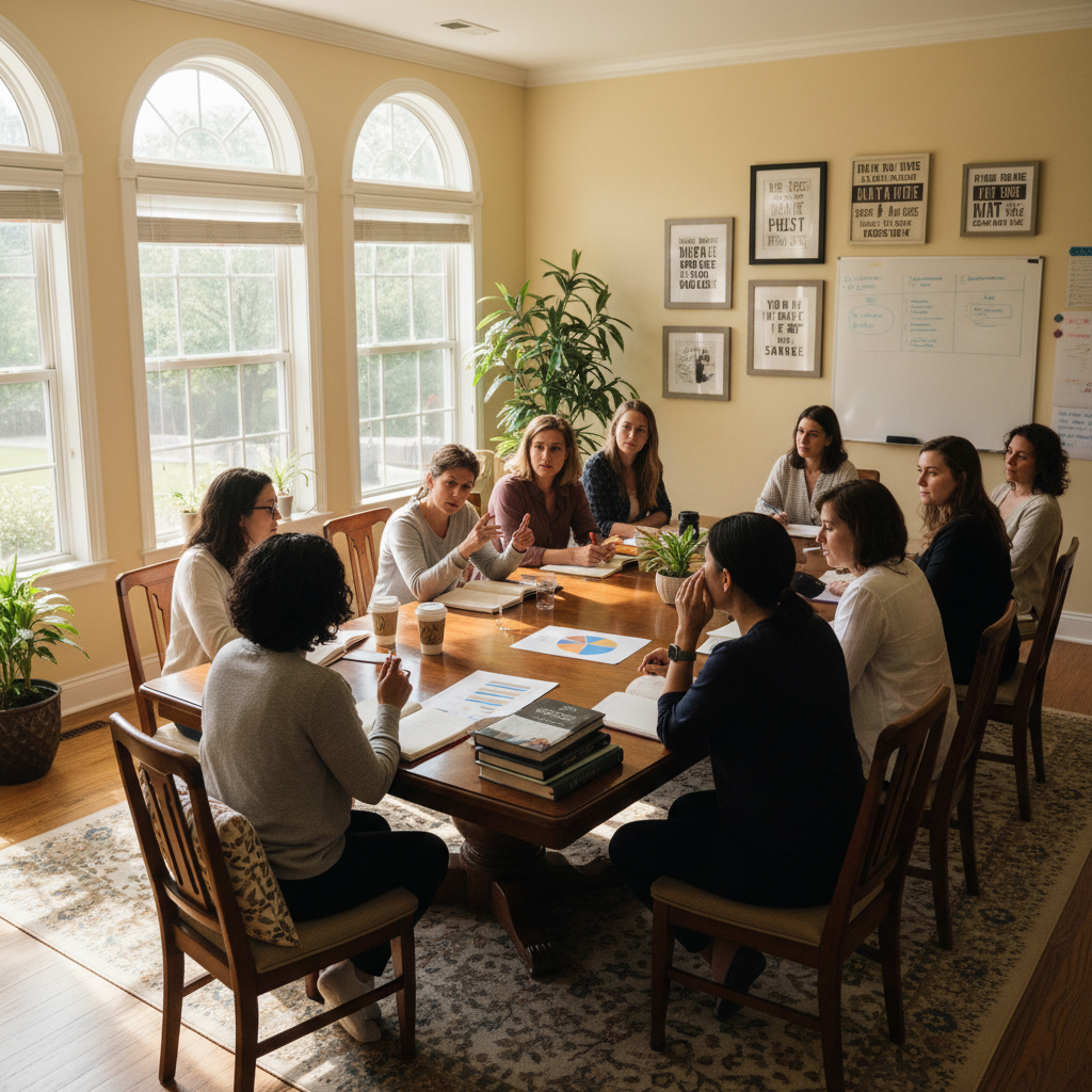 Business financial planning meeting with entrepreneurs and advisors