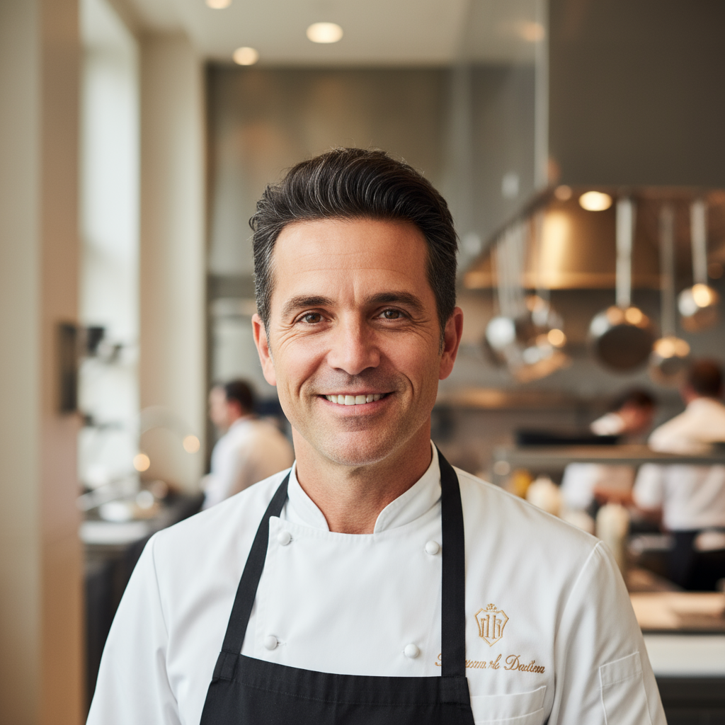 Rahul Mehta portrait, restaurant owner with confident expression