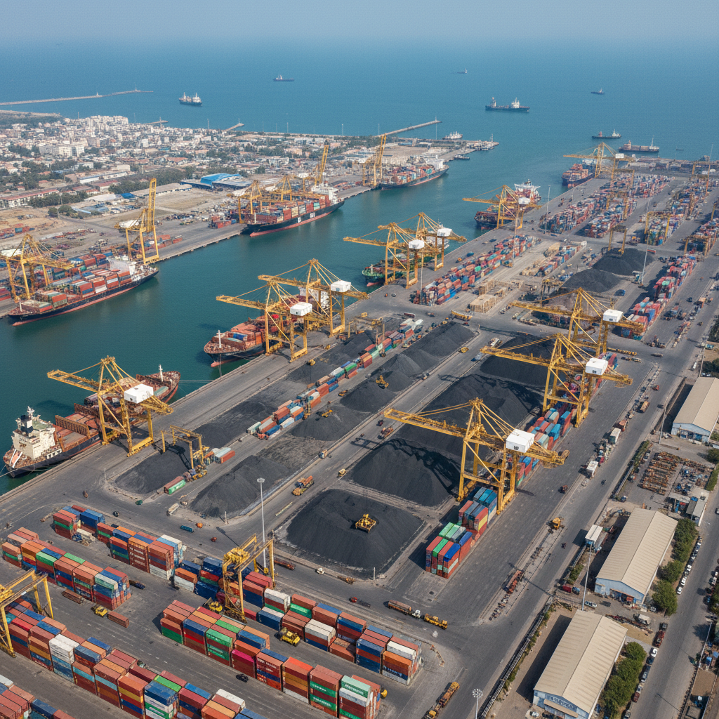 Port operations at Kandla and Mundra with efficient cargo loading and unloading facilities