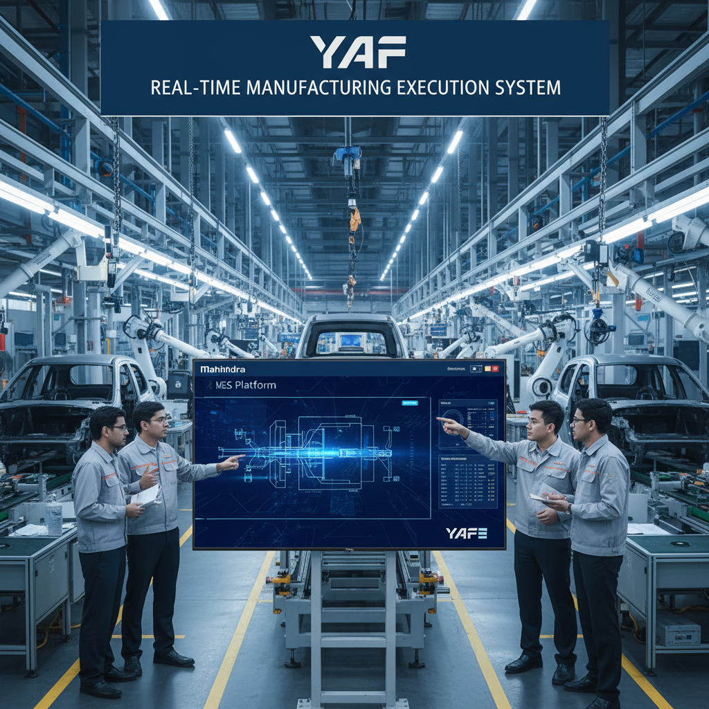 Mahindra MES platform deployed by YAFE — real-time manufacturing execution system
