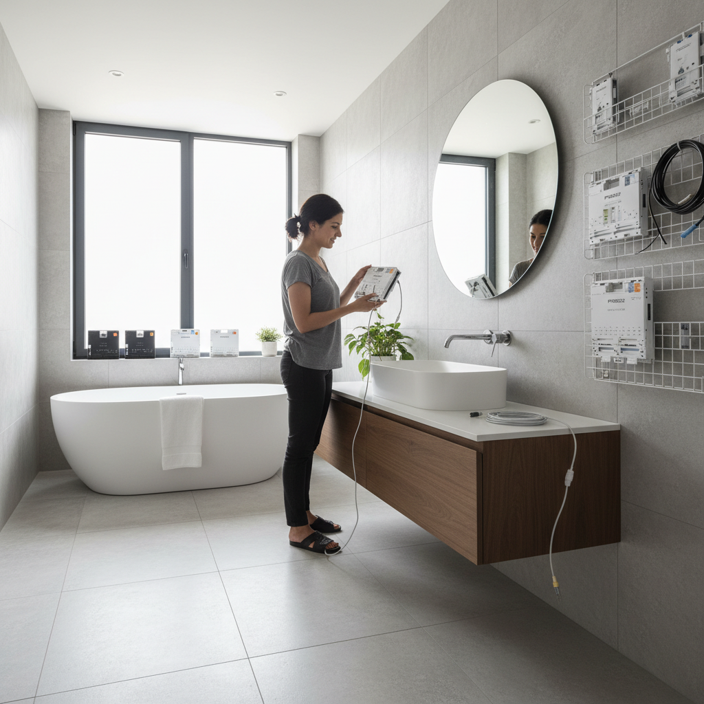Kavya Nair, PATCHBOX customer from Pune with organised bathroom