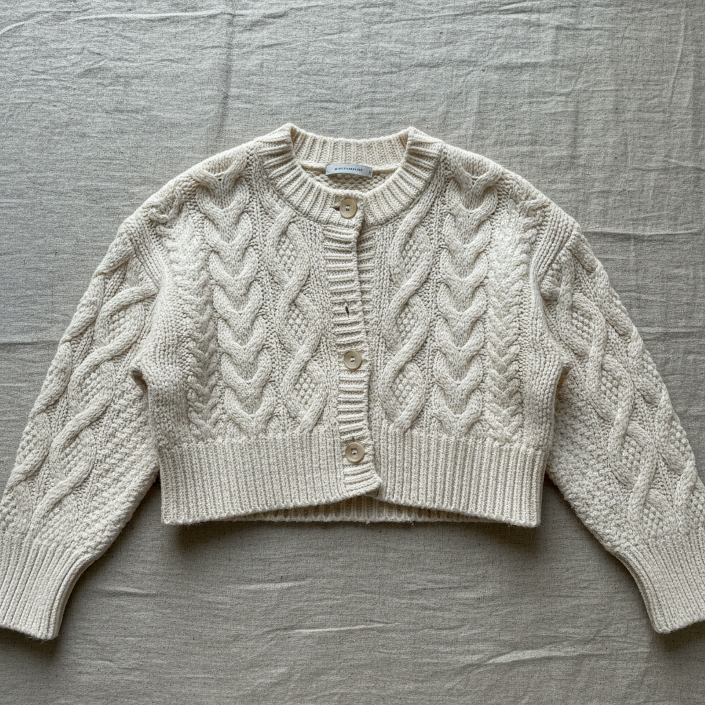 Amber Ridge knit sweater rust-orange ribbed texture cozy cable knit