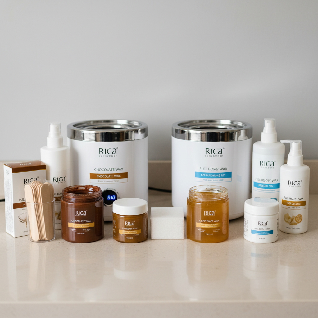 Professional waxing service with Rica wax for smooth results