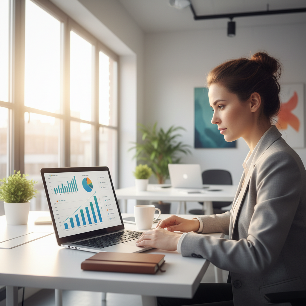 Startup ekibi büyüme grafiklerini analiz ediyor