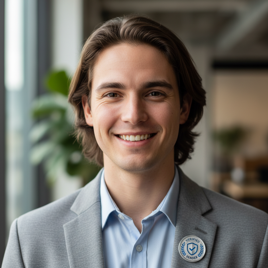 Active user profile photo showing verified sender