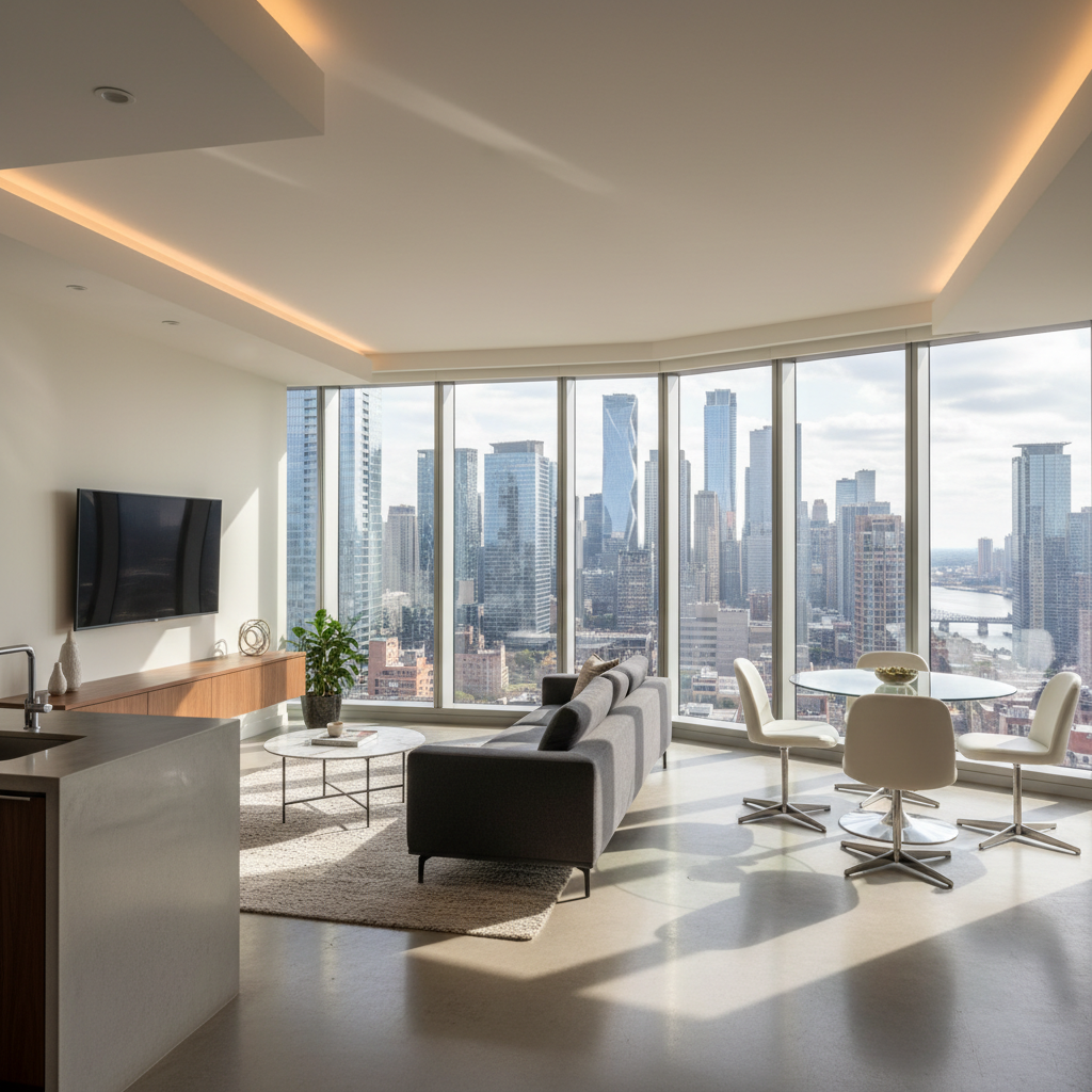 Modern studio loft with canal views in Business Bay