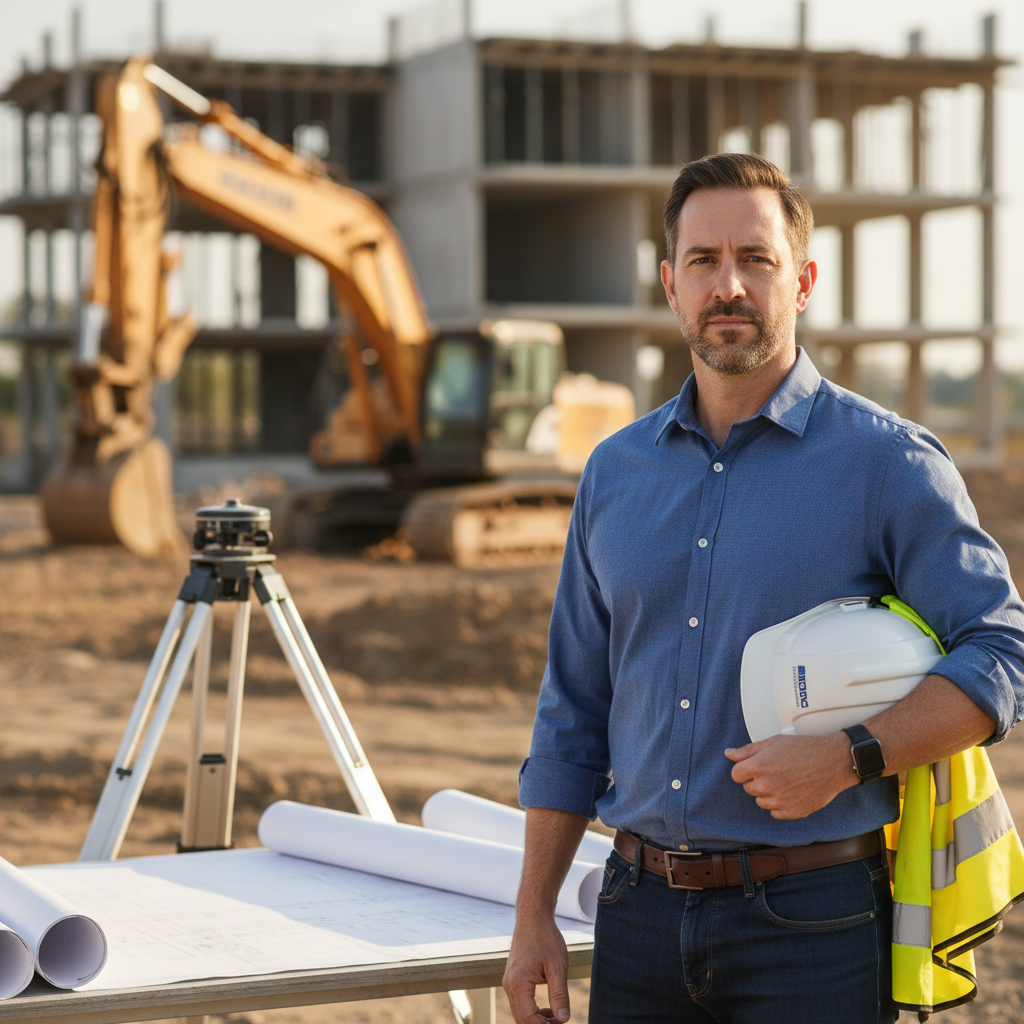 Bromfield Development team member measuring and planning a commercial renovation project in Massachusetts
