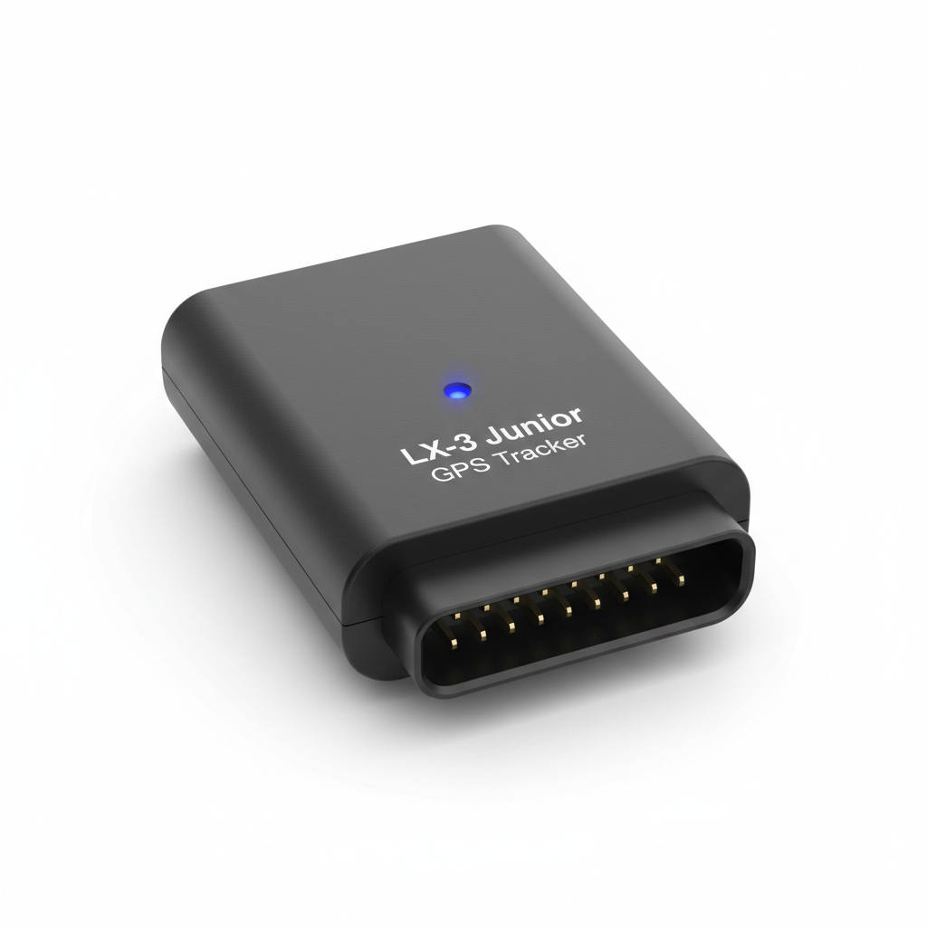 LX-3 Junior OBD GPS tracker — compact plug-in device for family vehicle monitoring