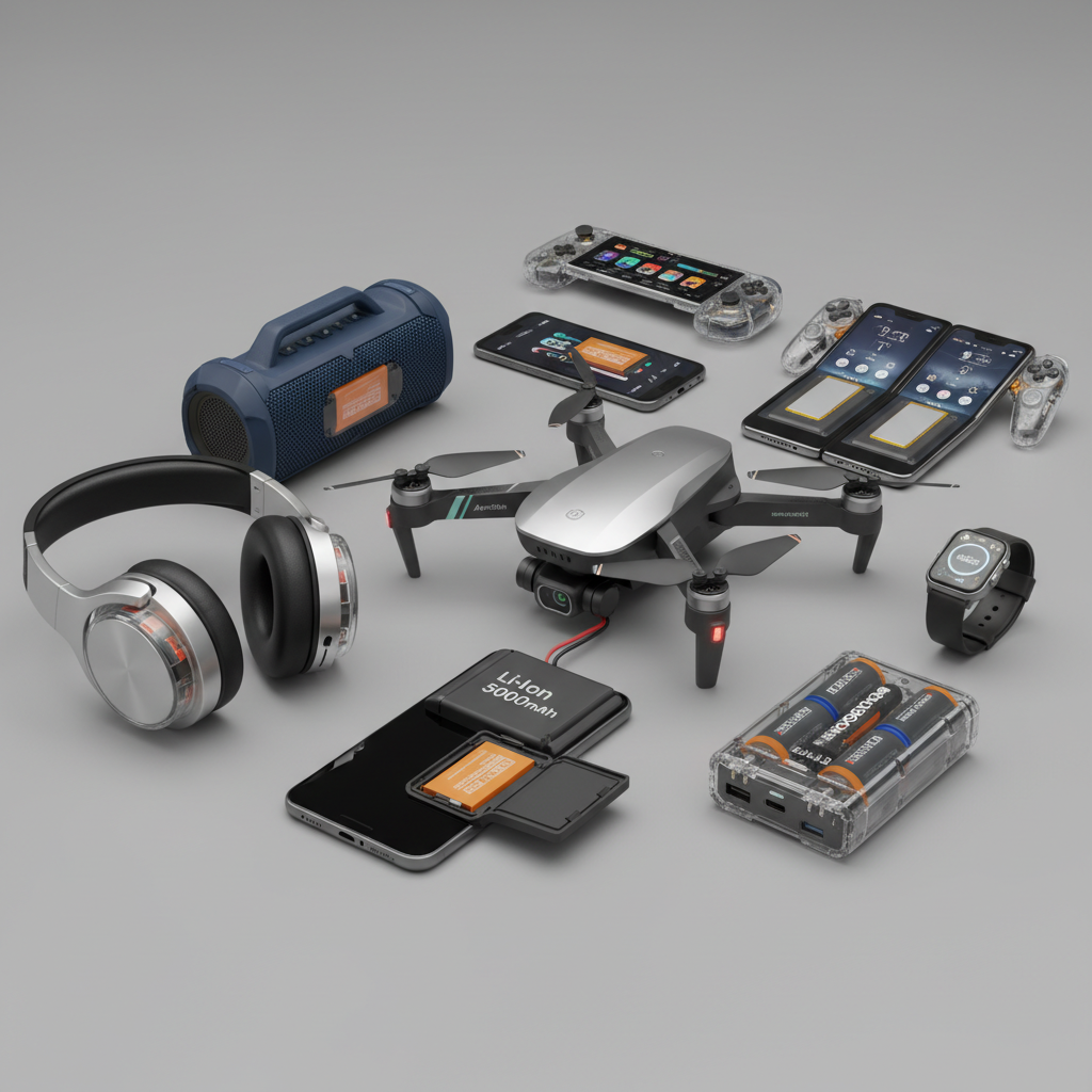 Consumer electronics and portable devices powered by lithium battery packs