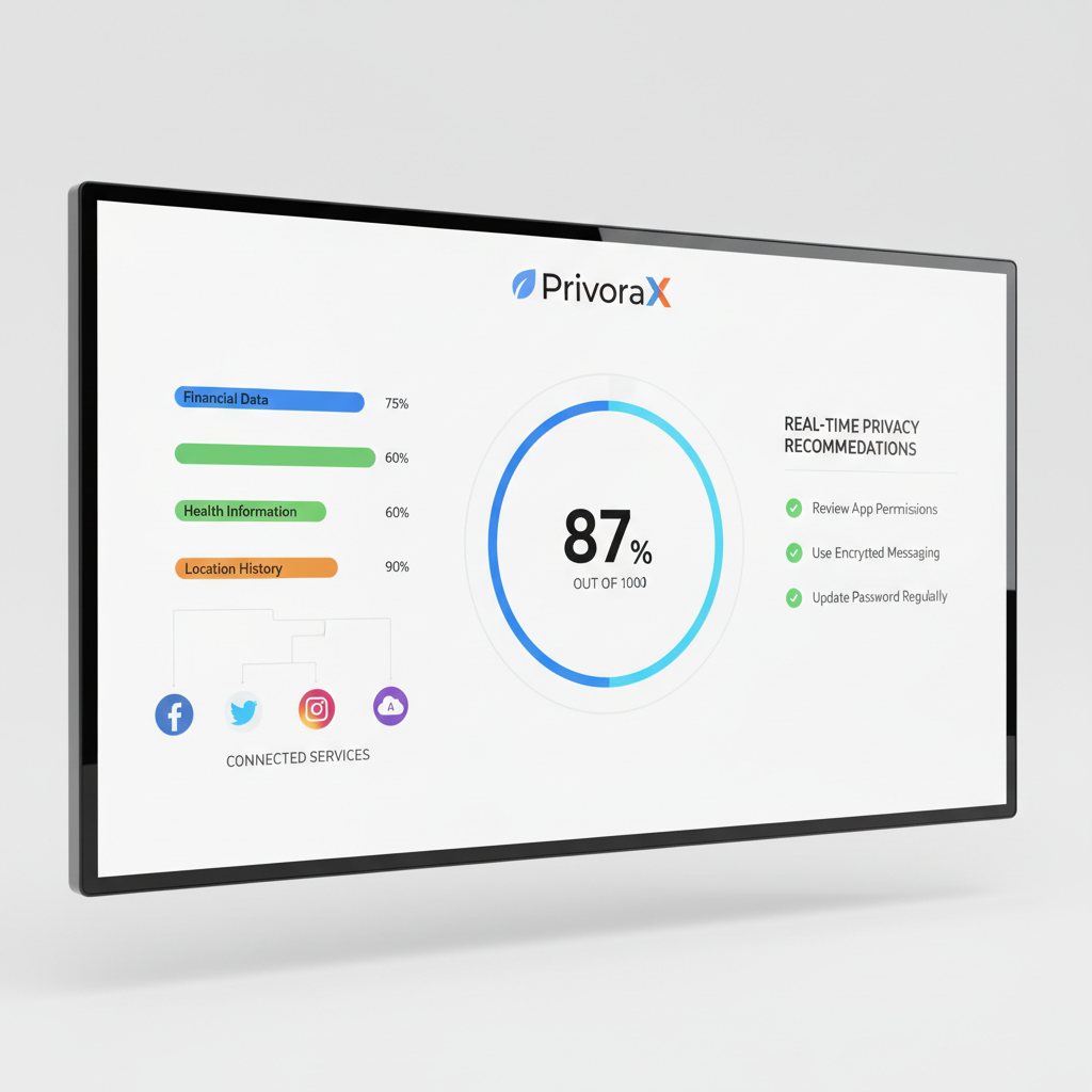 Browser window showing modern web interface with speed and privacy indicators