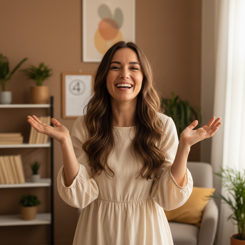 Portrait d'une femme heureuse