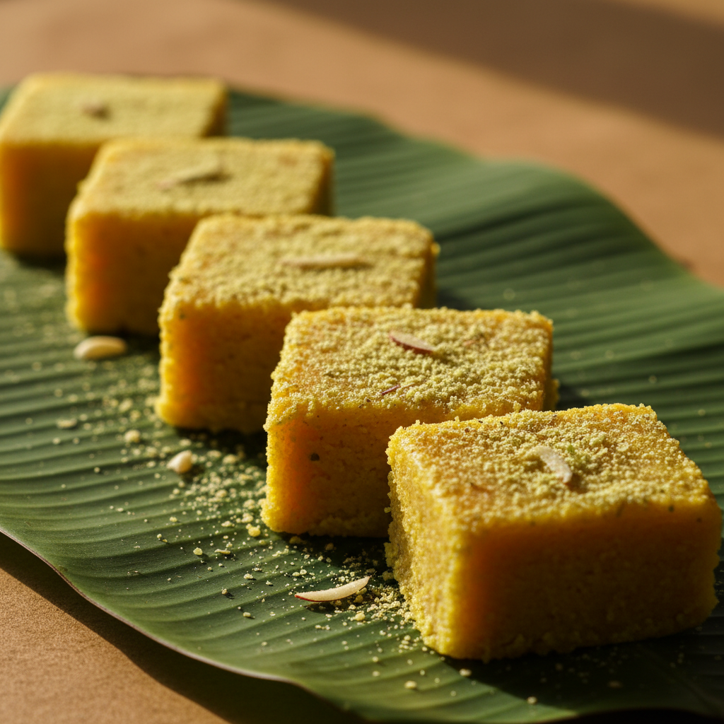 Premium golden Barfi Indian sweet