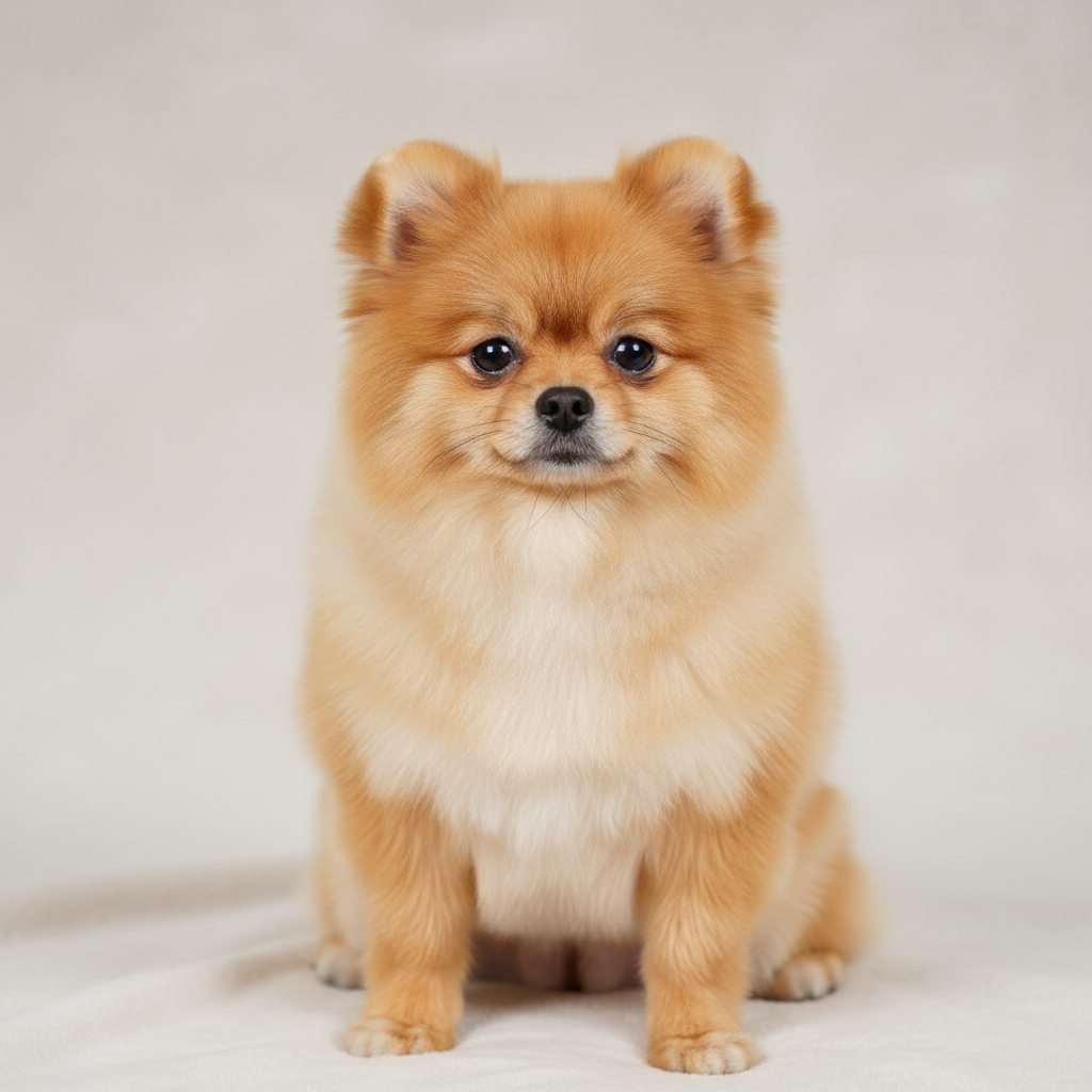 Biscuit — Teddy Bear Cut Pomeranian at Floof Studio