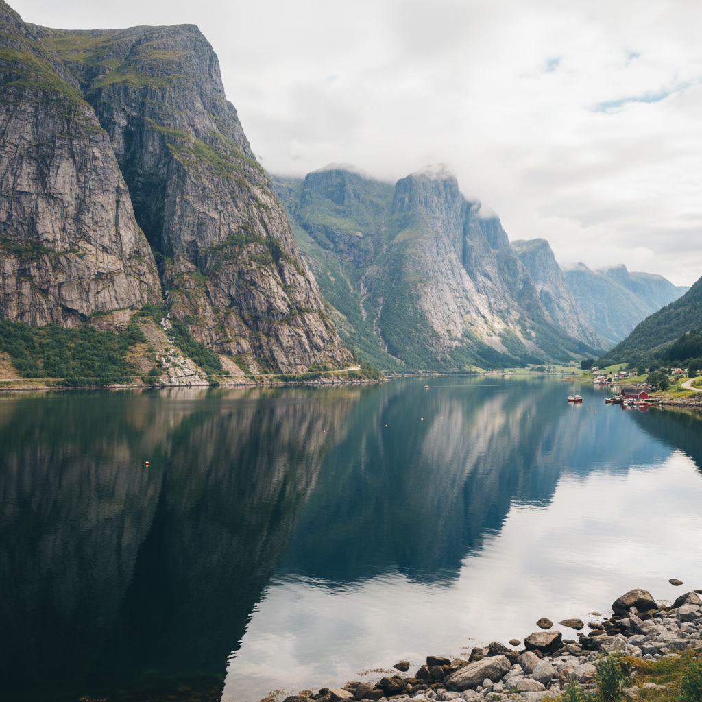 Norwegian fjord landscape