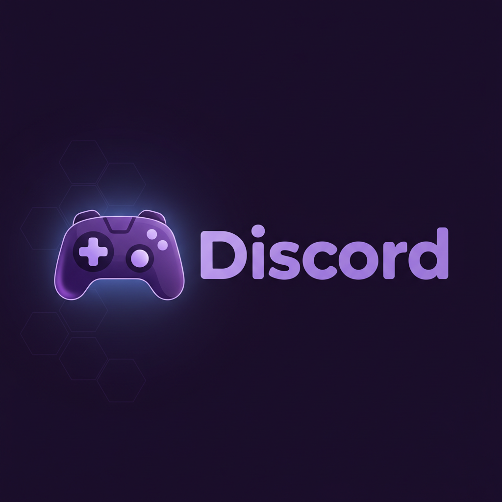 Discord purple chat application logo with game controller