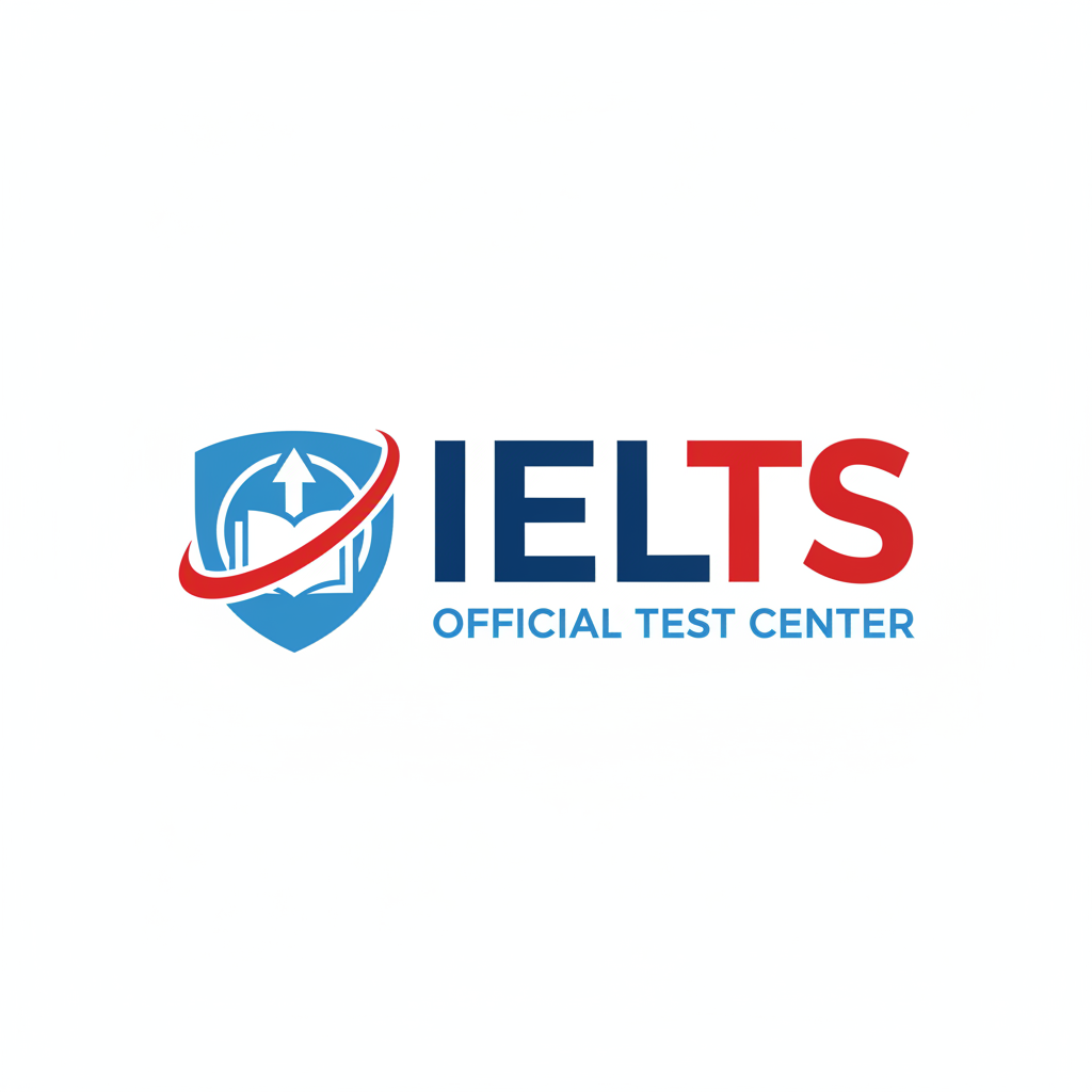 IELTS official test center logo with distinctive red and blue colors